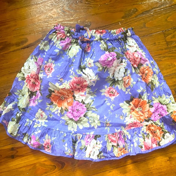 Zimmermann Girls Purple Floral Pattie Skirt with Ruffle Hem size 10 - Picture 2 of 13